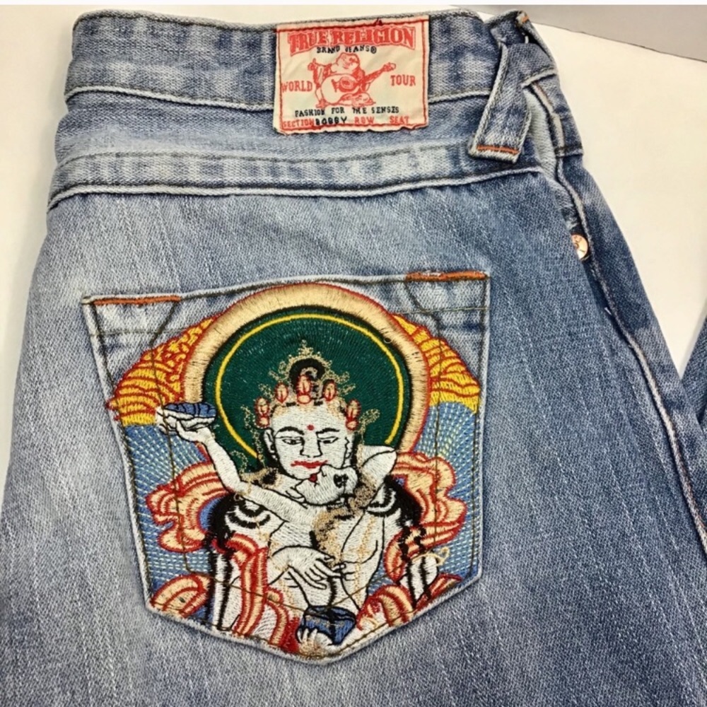 TRUE RELIGION “Bobby” embroidered, Shiva Goddess